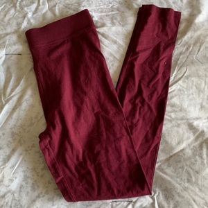 Maroon leggings